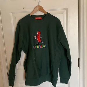 Unheardof green crew neck sweatshirt